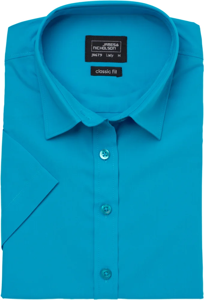 Popeline Bluse kurzarm