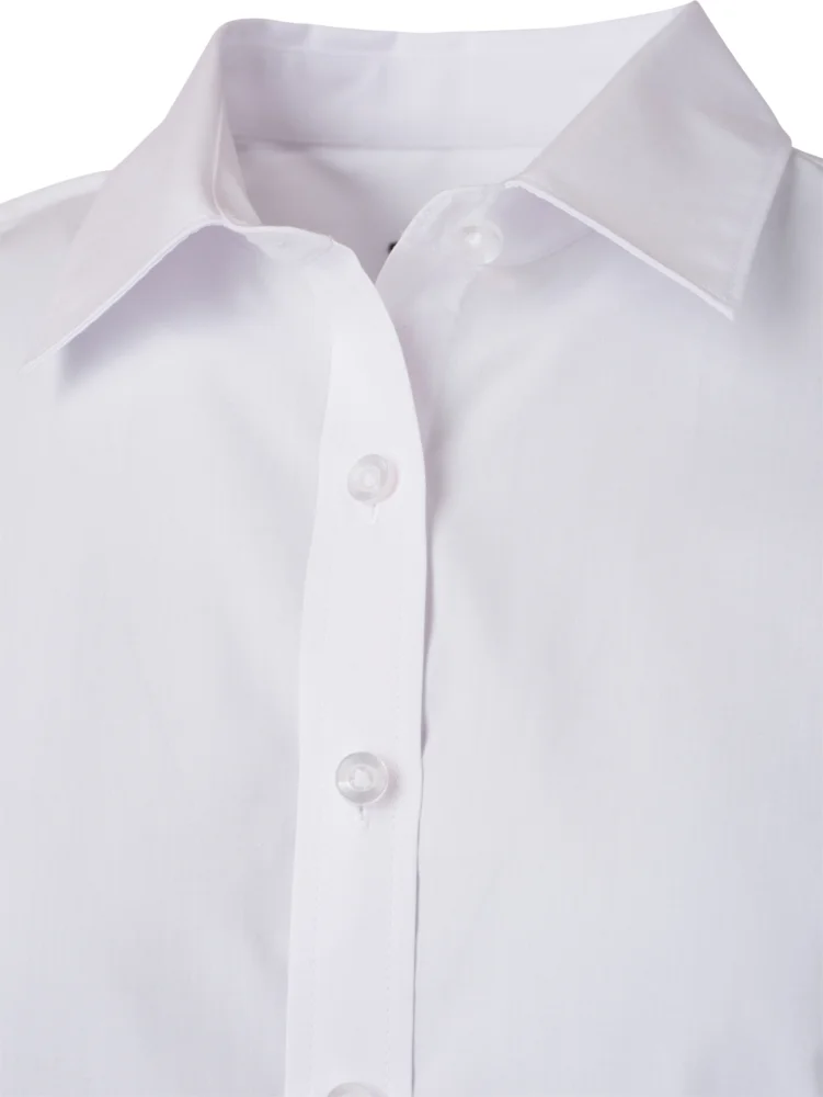Popeline Bluse kurzarm