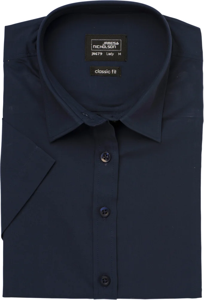 Popeline Bluse kurzarm
