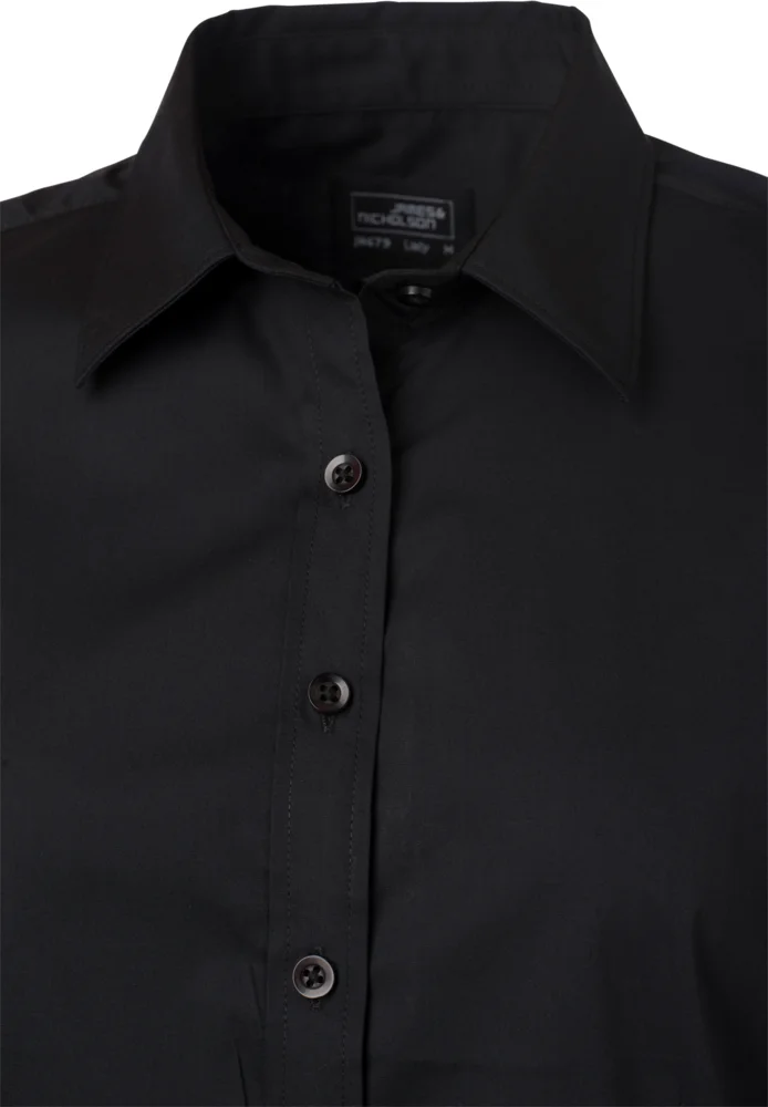 Popeline Bluse kurzarm