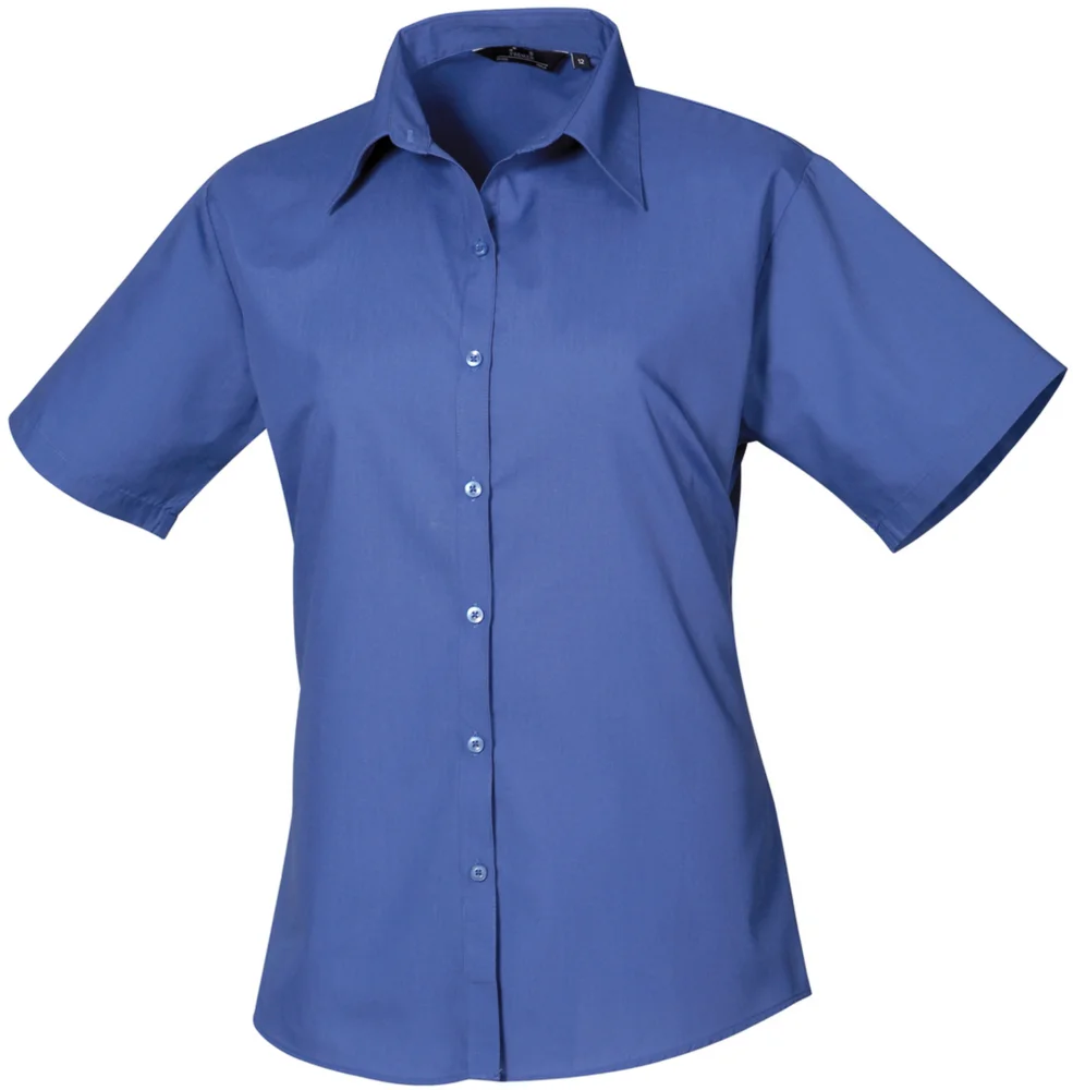 Popeline Bluse kurzarm