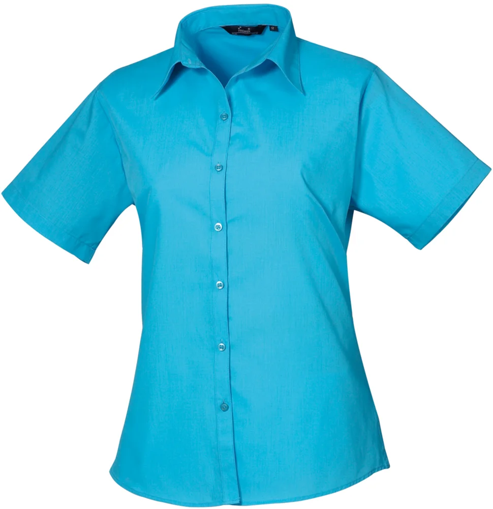 Popeline Bluse kurzarm