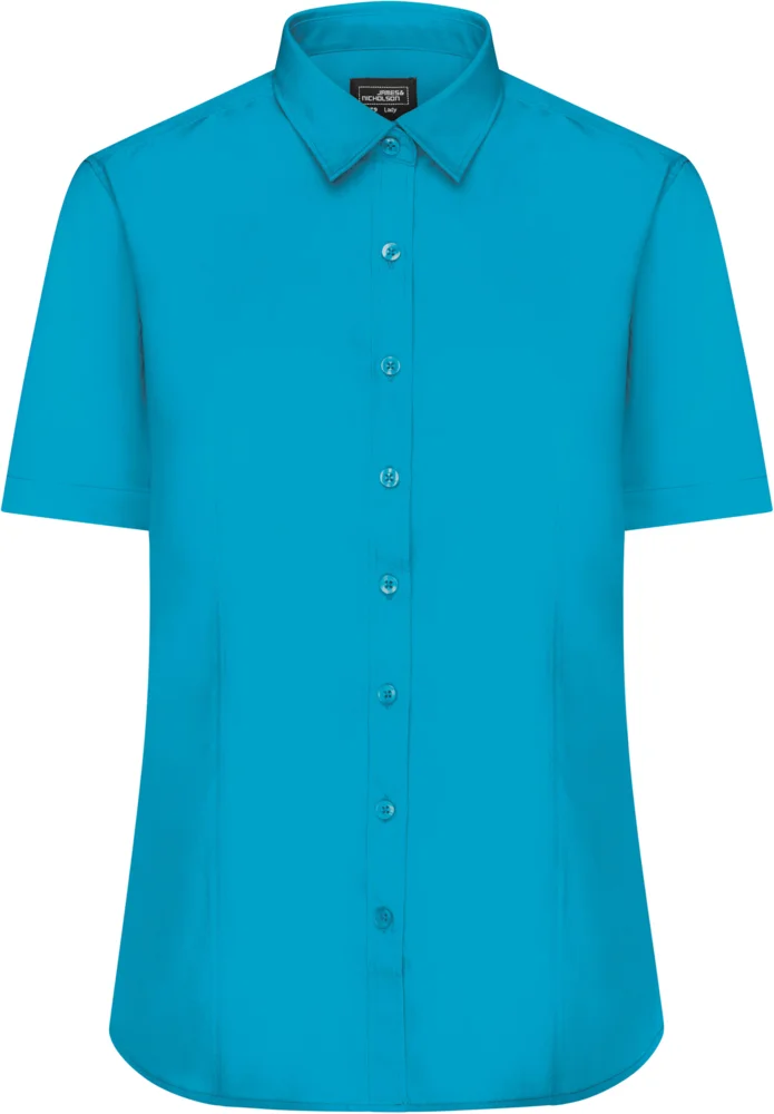 Popeline Bluse kurzarm