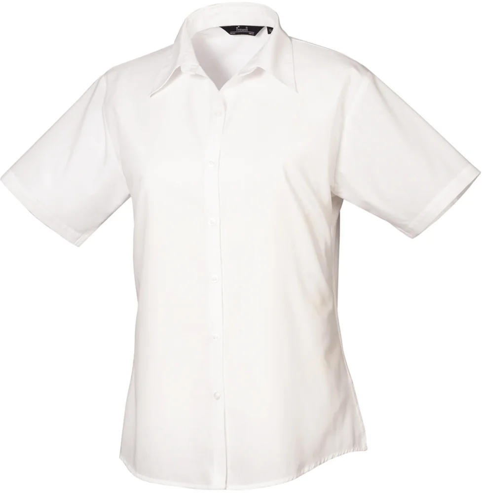 Popeline Bluse kurzarm