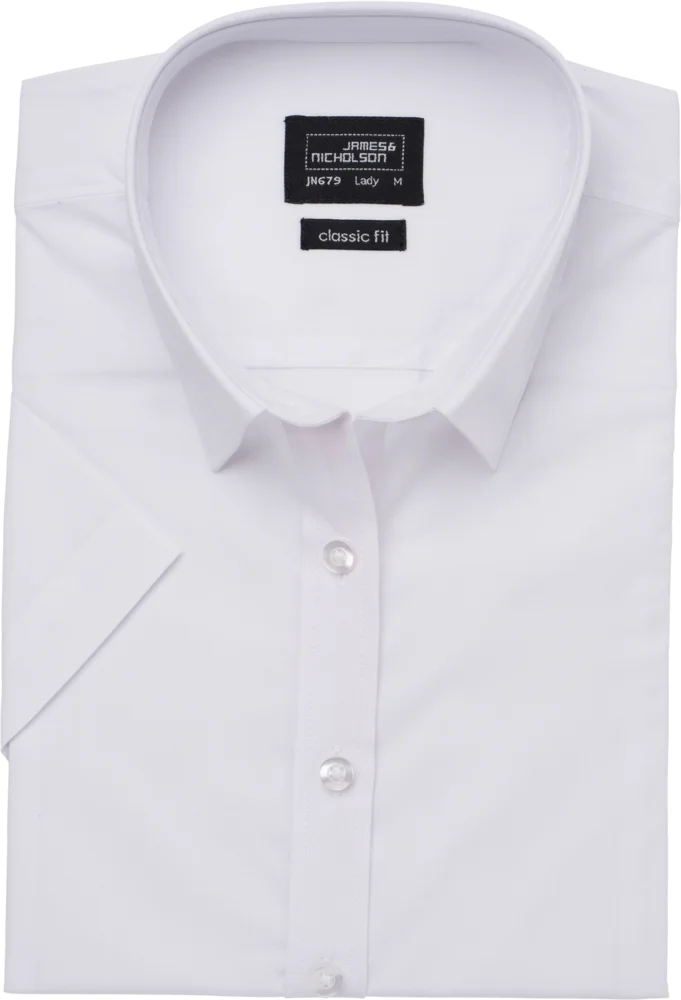 Popeline Bluse kurzarm