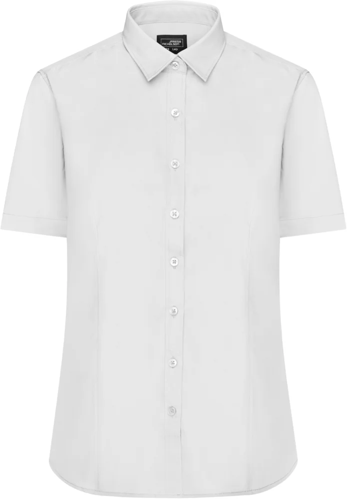 Popeline Bluse kurzarm