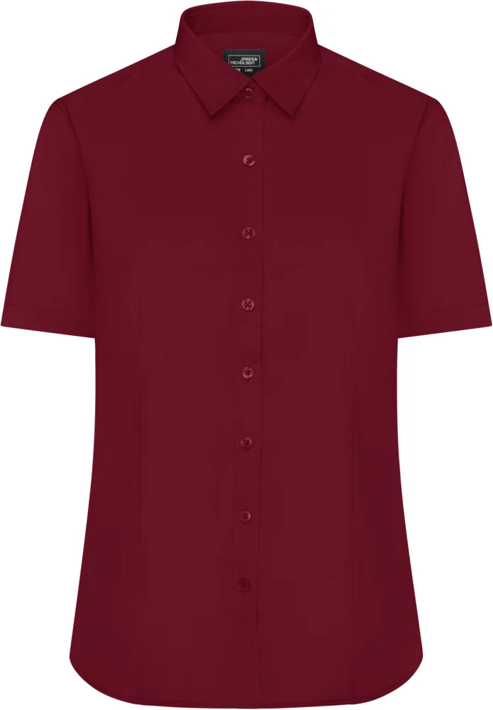 Popeline Bluse kurzarm