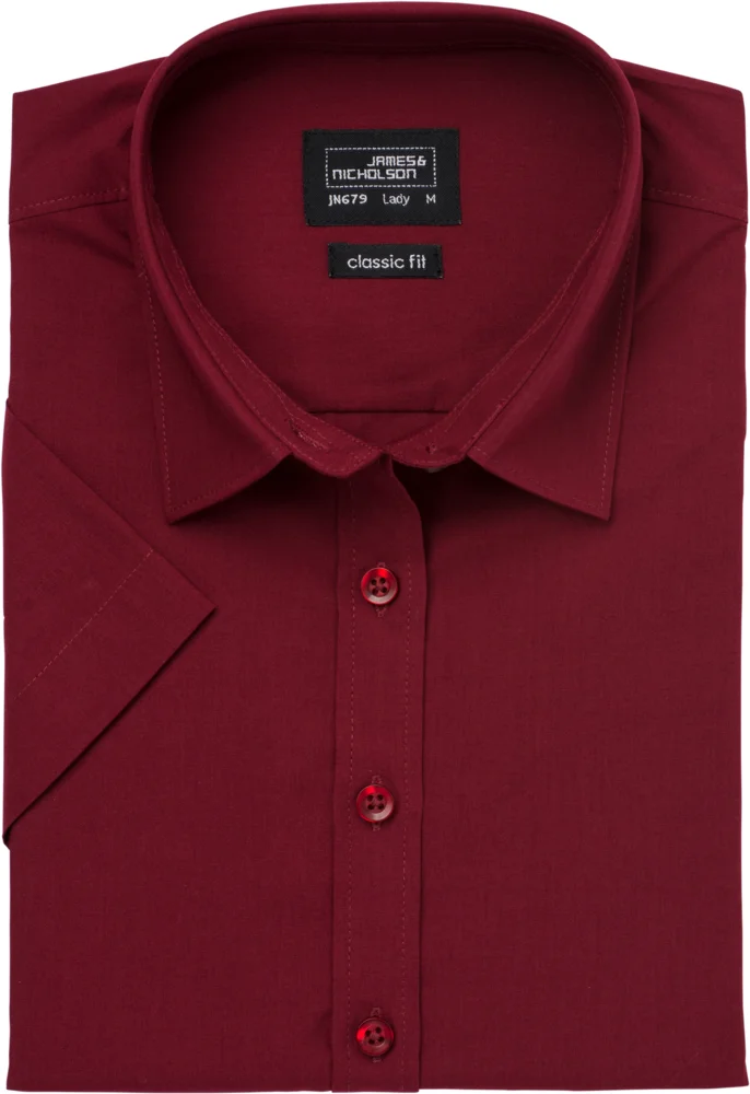 Popeline Bluse kurzarm