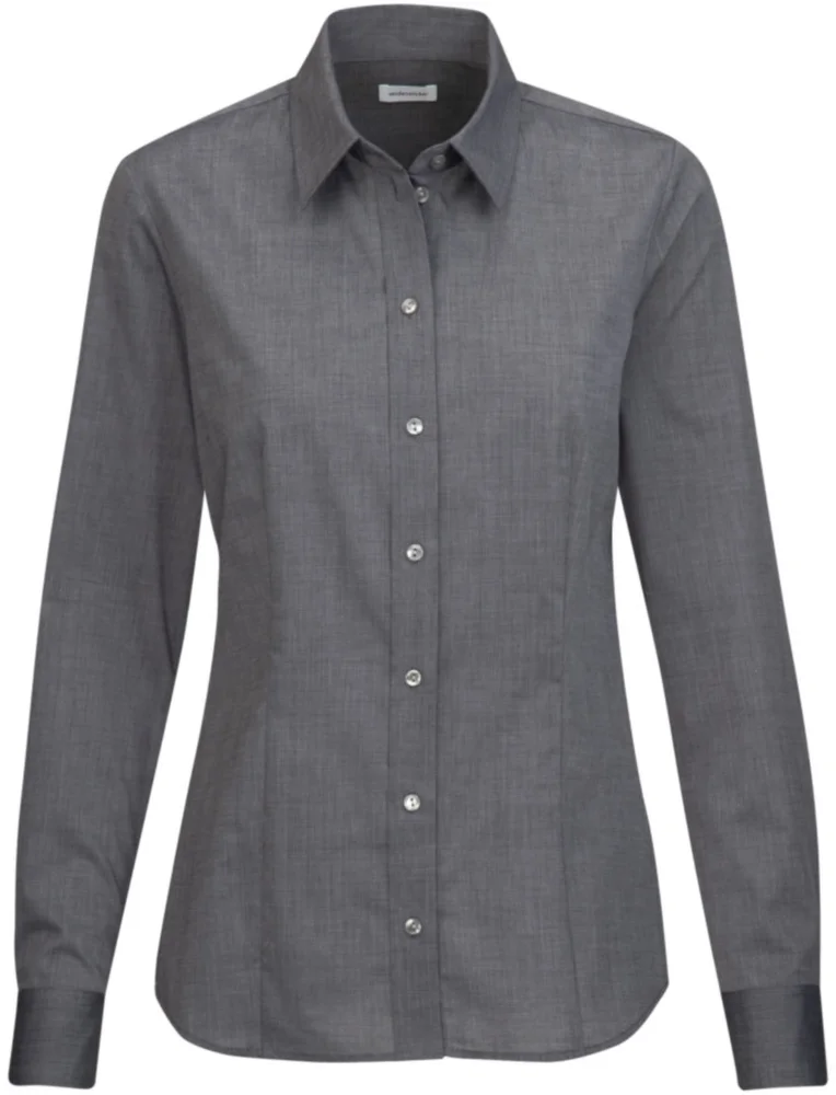 Popeline Bluse langarm