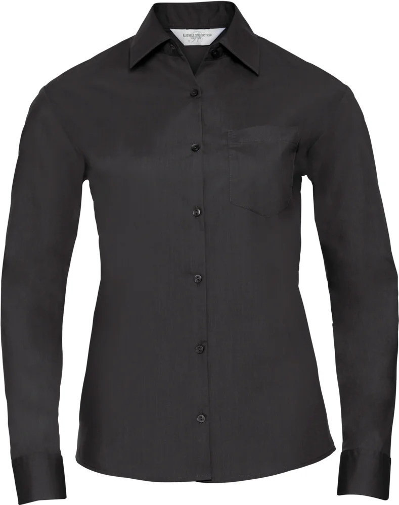 Popeline Bluse langarm