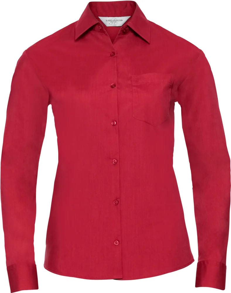Popeline Bluse langarm
