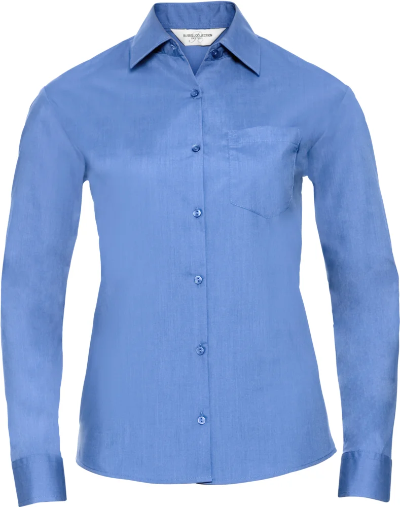 Popeline Bluse langarm