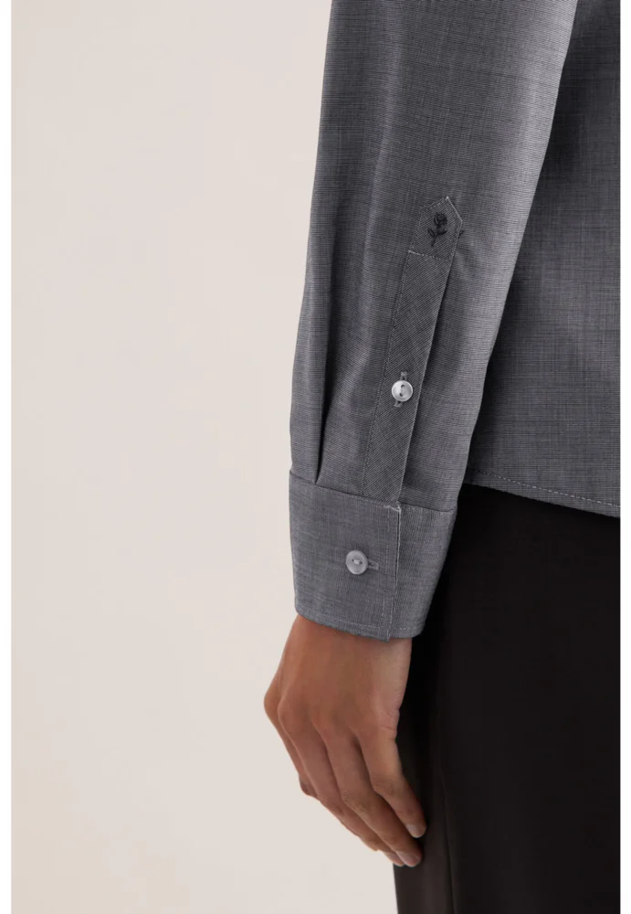 Popeline Bluse langarm