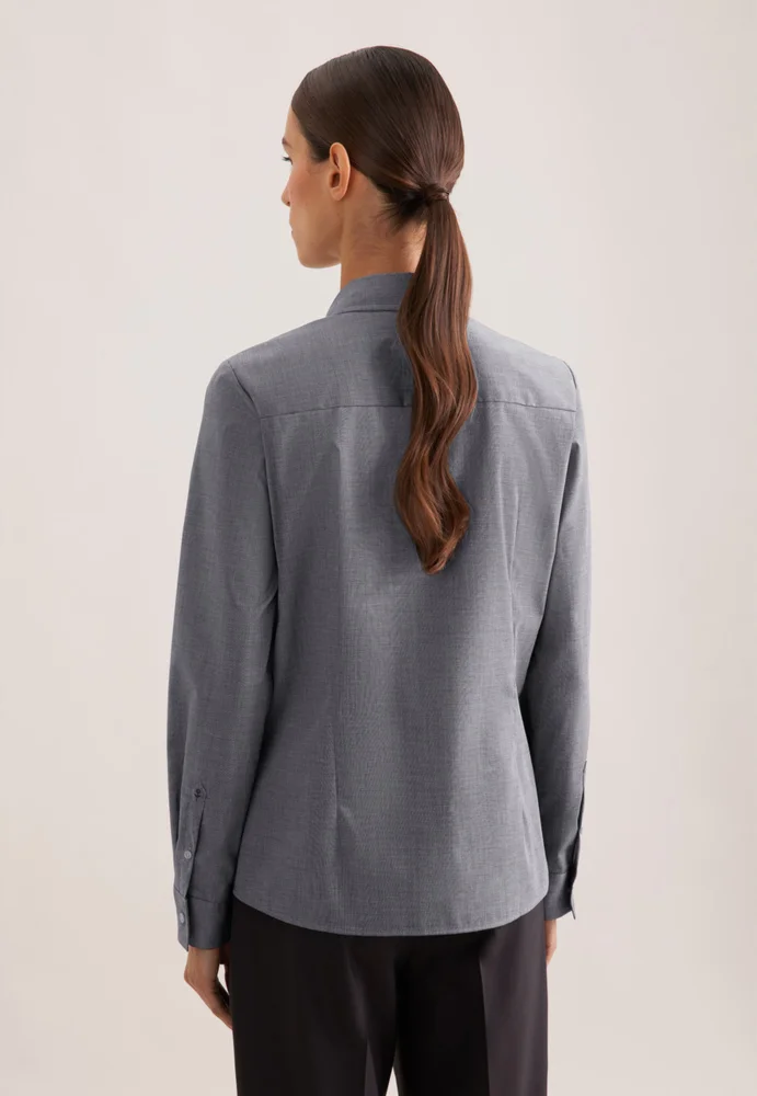 Popeline Bluse langarm
