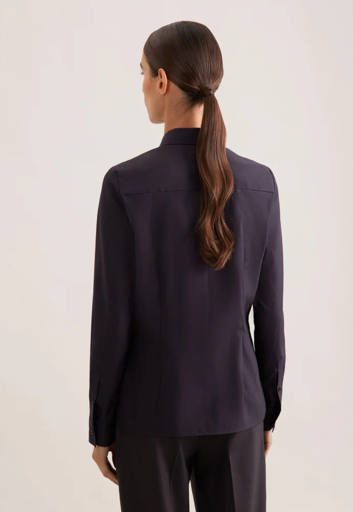 Popeline Bluse langarm