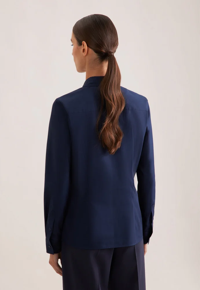 Popeline Bluse langarm