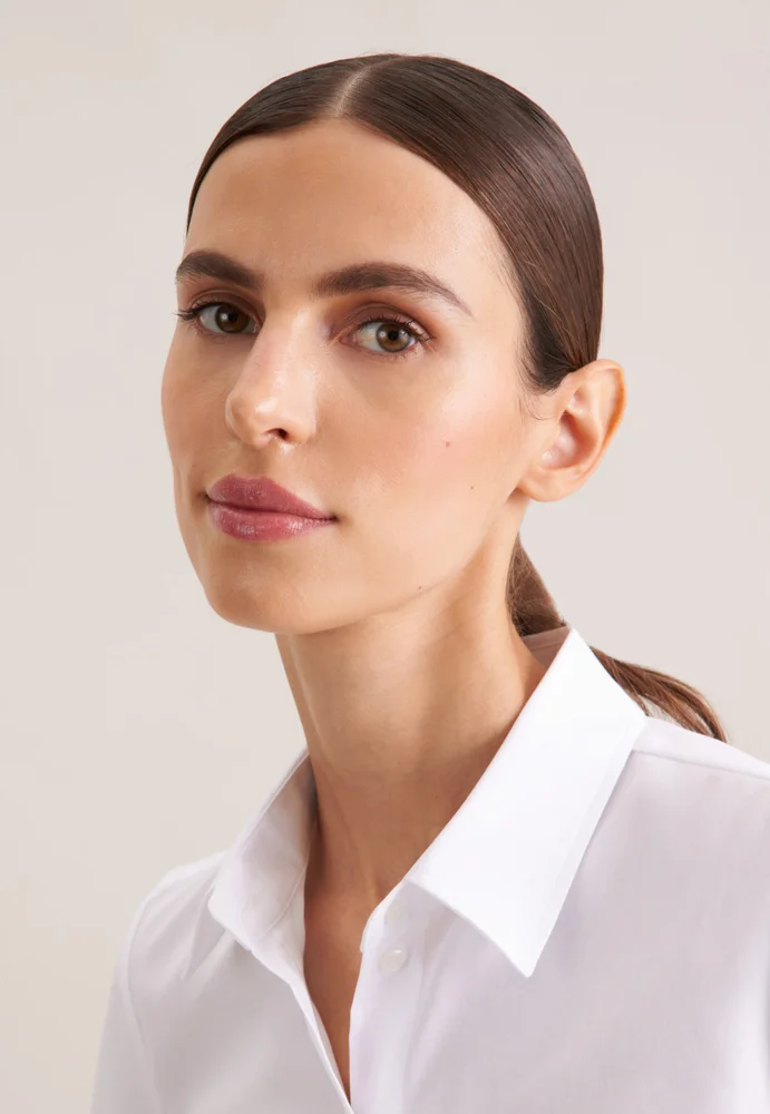 Popeline Bluse langarm