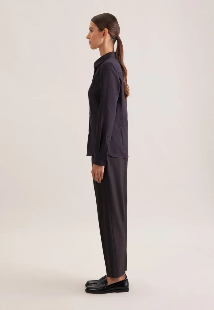 Popeline Bluse langarm
