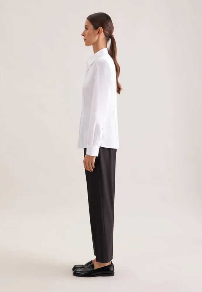 Popeline Bluse langarm