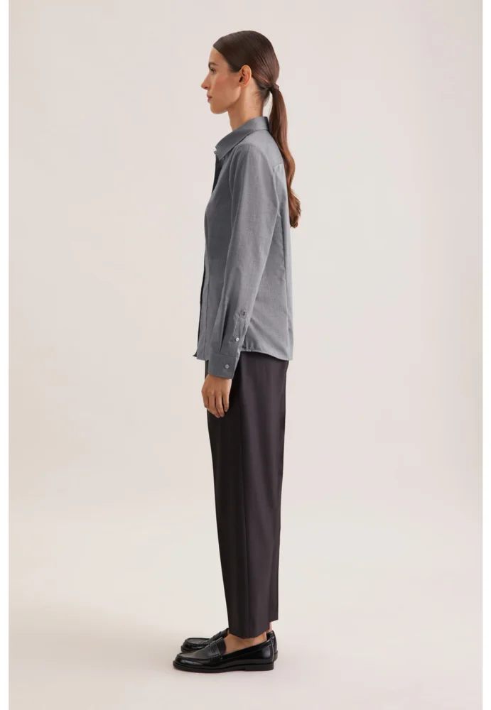 Popeline Bluse langarm