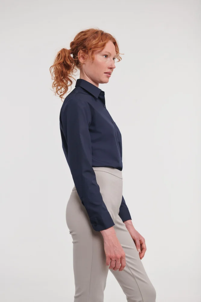 Popeline Bluse langarm