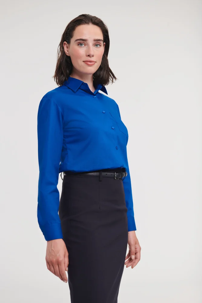 Popeline Bluse langarm