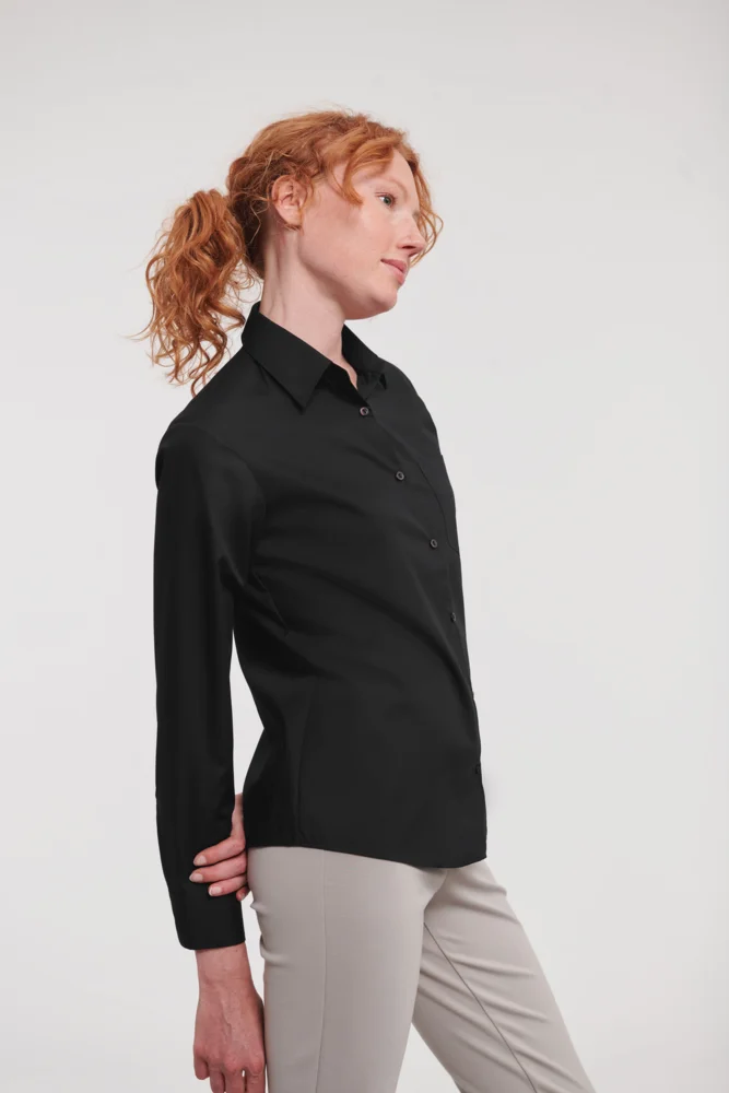 Popeline Bluse langarm