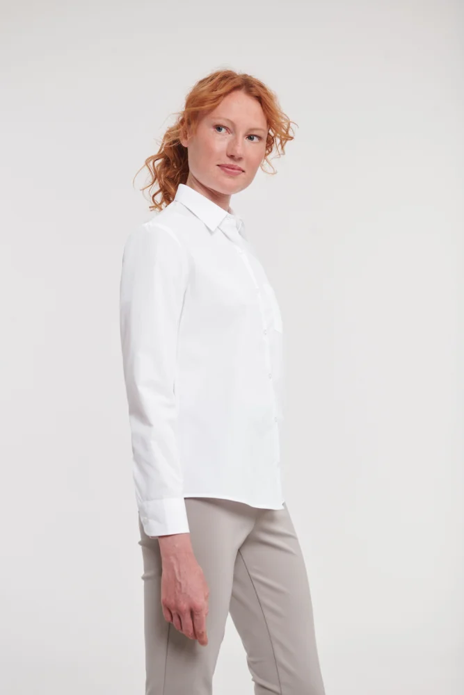 Popeline Bluse langarm