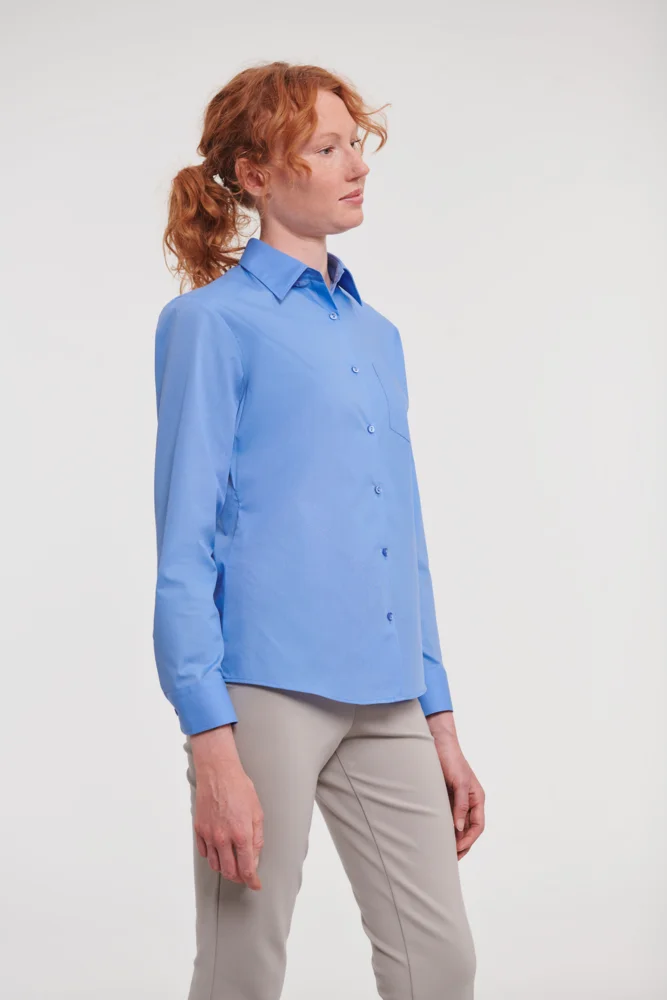 Popeline Bluse langarm