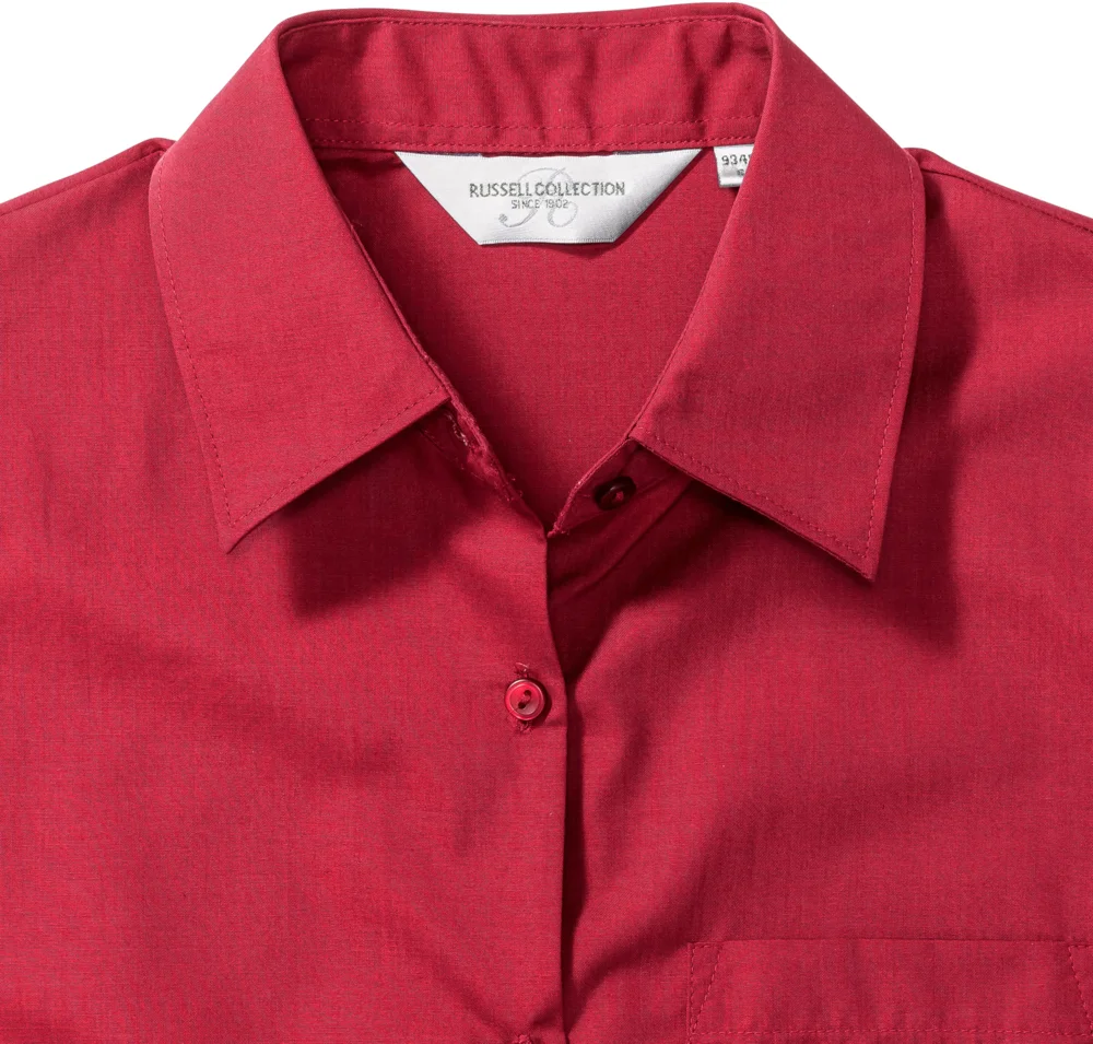 Popeline Bluse langarm