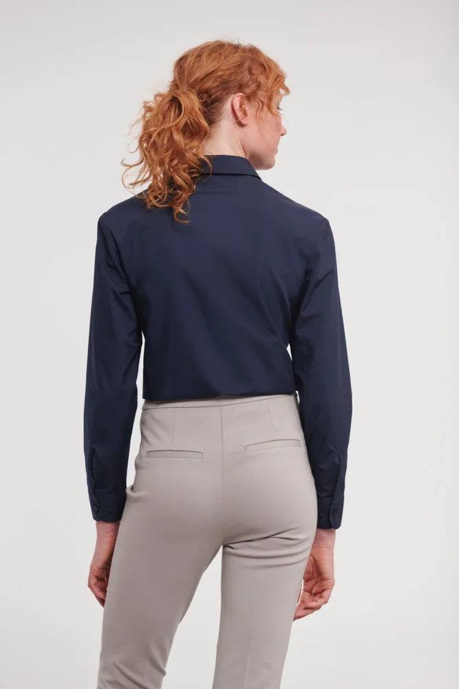Popeline Bluse langarm