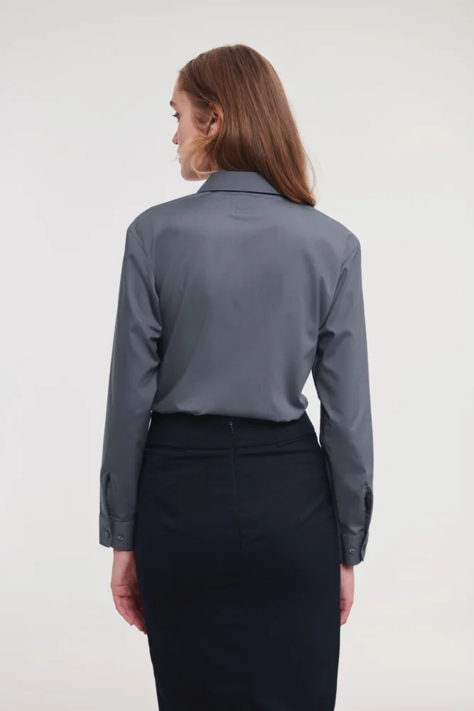 Popeline Bluse langarm