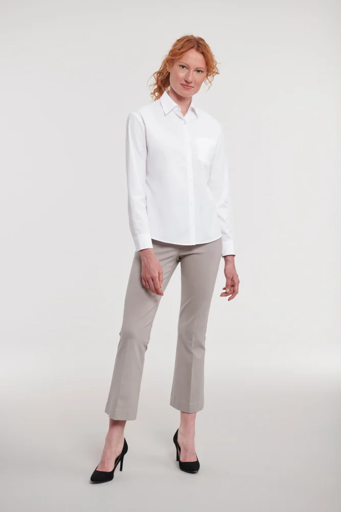Popeline Bluse langarm