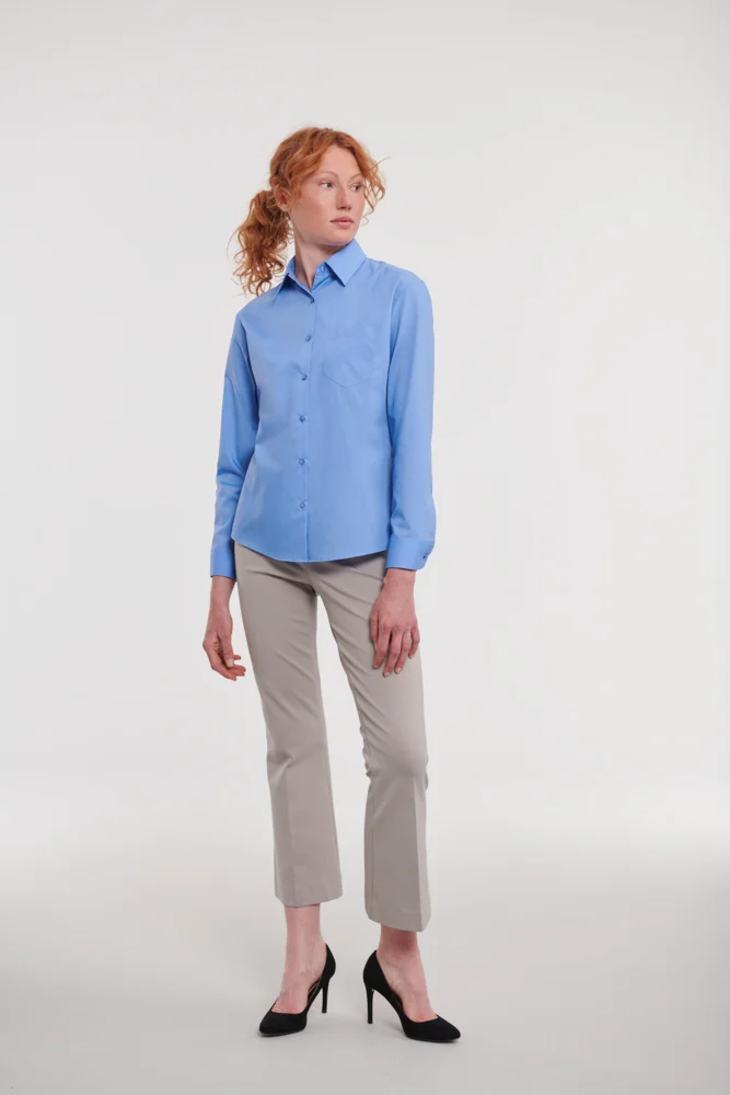 Popeline Bluse langarm