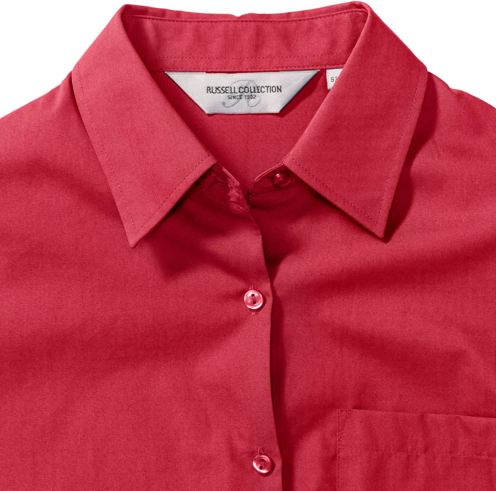 Popeline Bluse langarm
