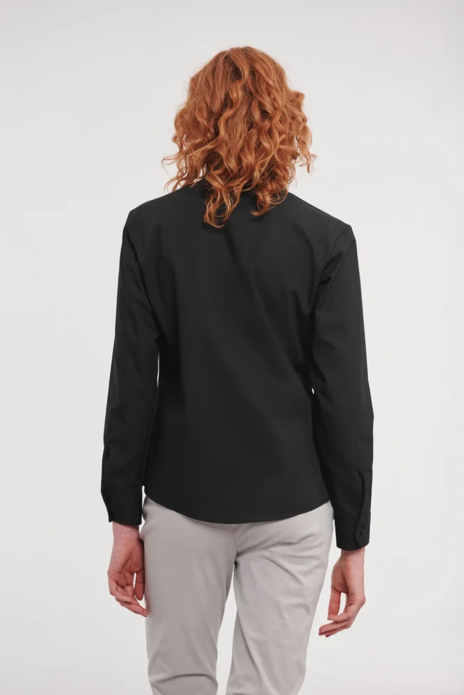 Popeline Bluse langarm