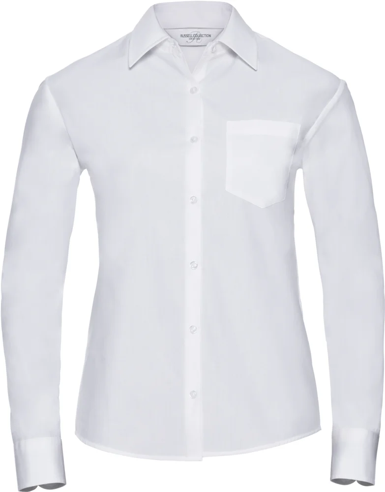 Popeline Bluse langarm