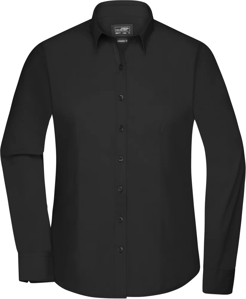 Popeline Bluse langarm