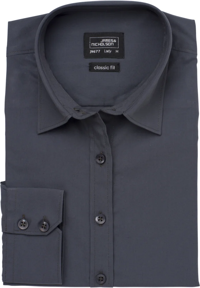Popeline Bluse langarm