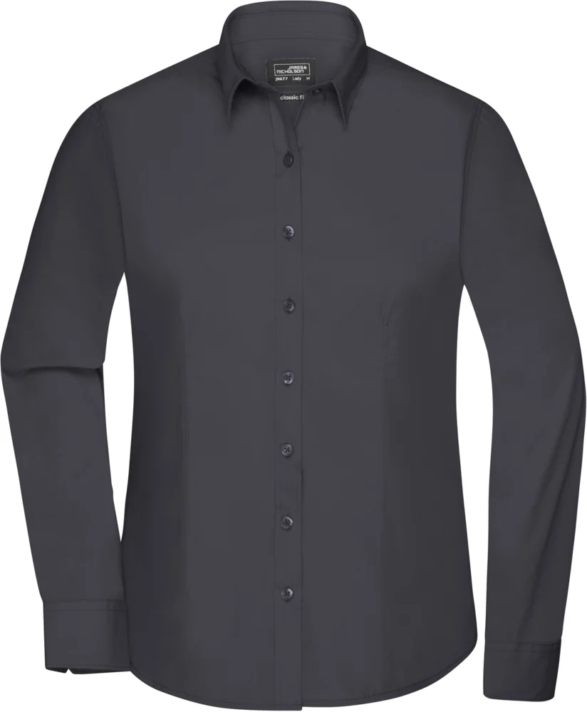 Popeline Bluse langarm