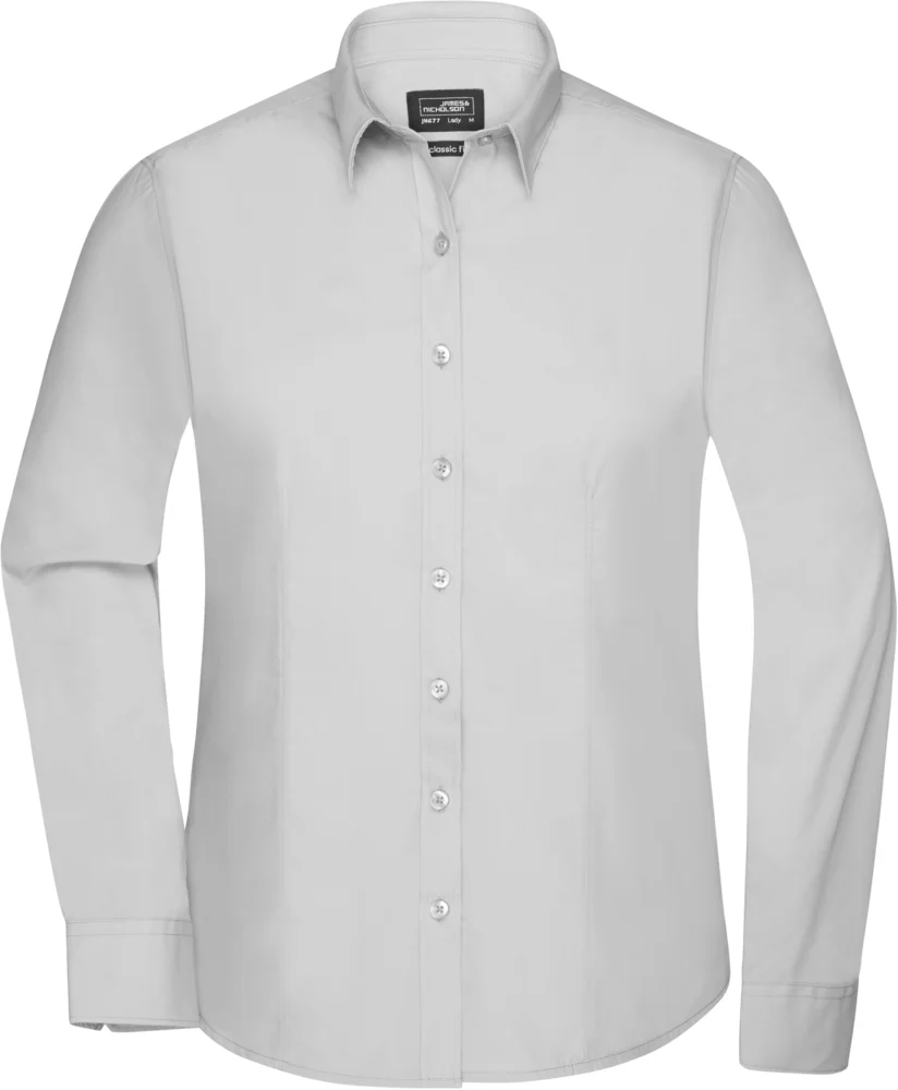 Popeline Bluse langarm