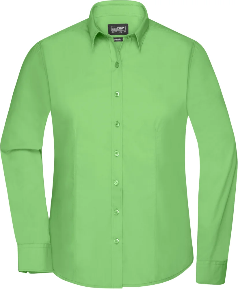 Popeline Bluse langarm