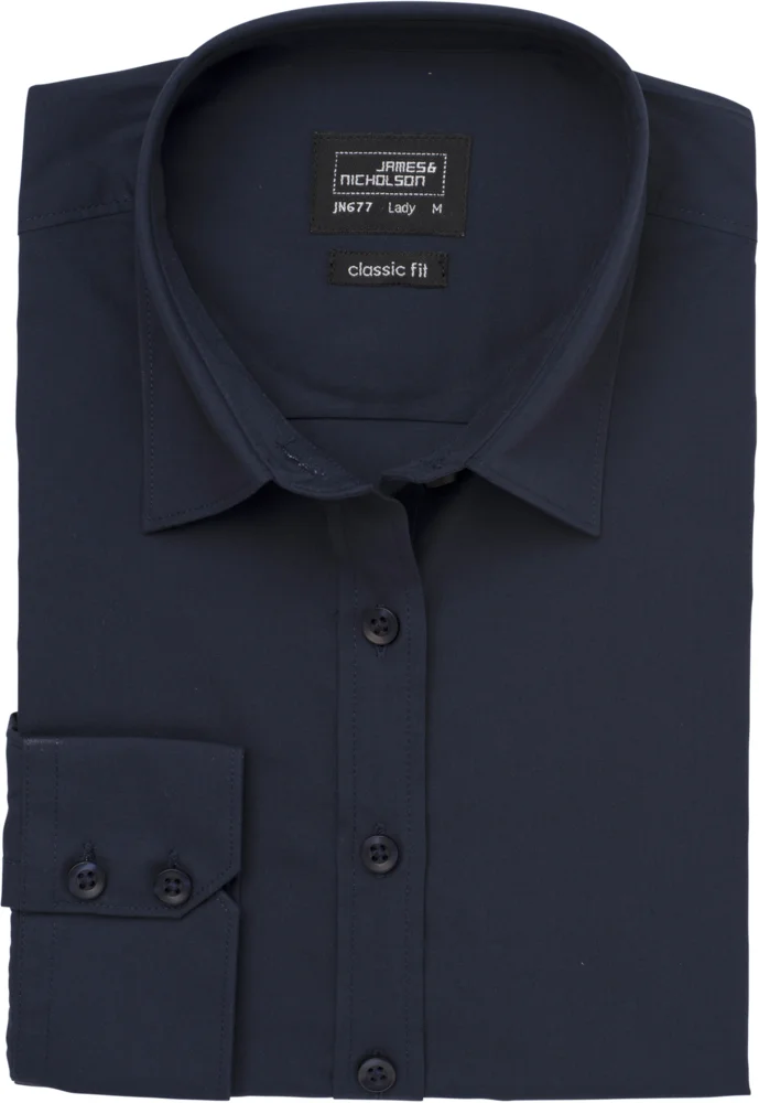 Popeline Bluse langarm