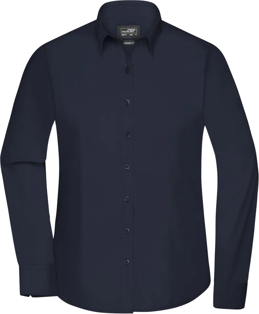 Popeline Bluse langarm
