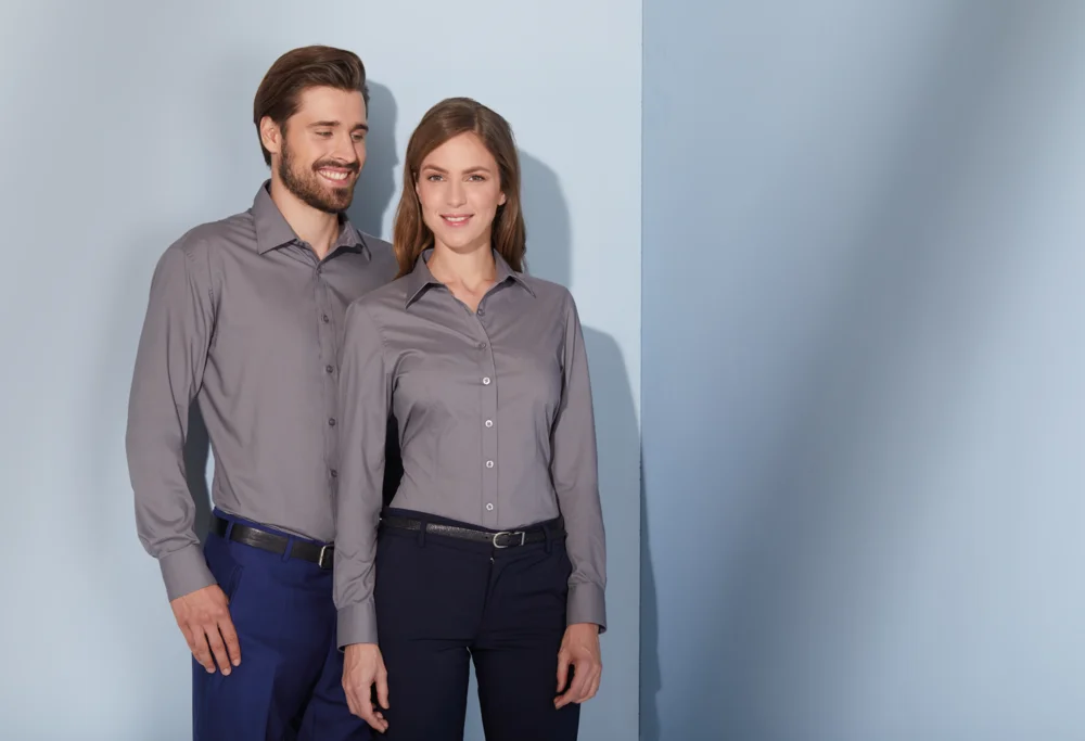 Popeline Bluse langarm