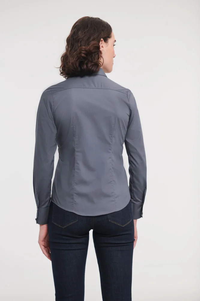 Popeline Bluse langarm