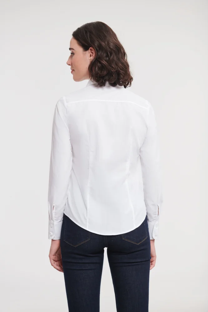 Popeline Bluse langarm