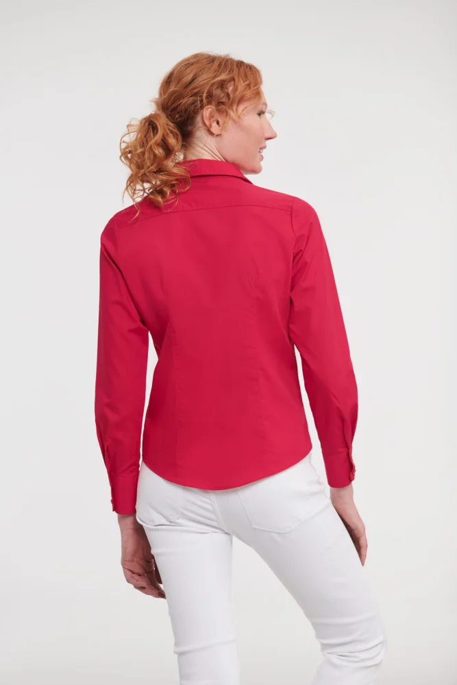 Popeline Bluse langarm