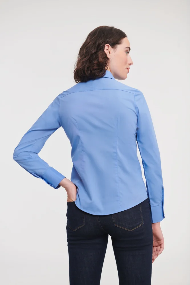 Popeline Bluse langarm
