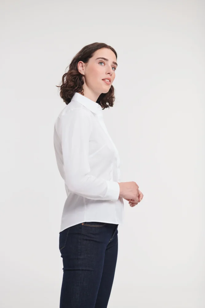 Popeline Bluse langarm